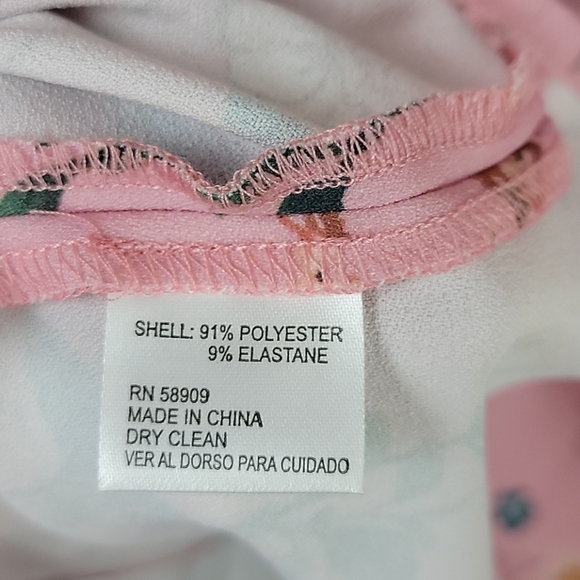 Gianni Bini floral Shoulder Bow Tie dress Pink 2 - Picture 10 of 12